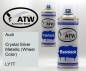 Preview: Audi, Crystal Silver Metallic (Wheel Color), LY7T: 400ml Sprühdose + 400ml Klarlack - Set, von ATW Autoteile West.